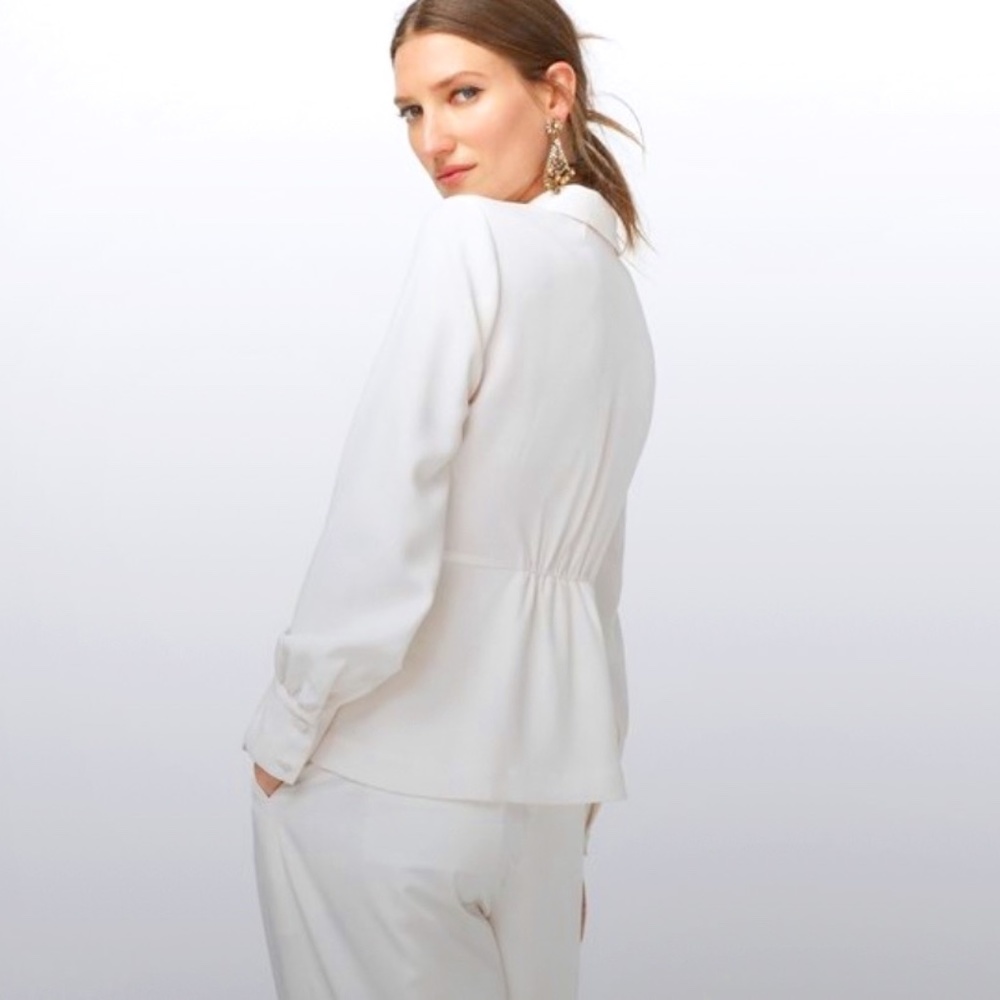 J. Crew Drapey faux-wrap top in 365 crepe